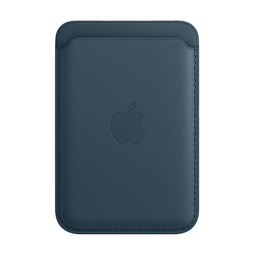 Apple Official iPhone 12 Series Leather Wallet with MagSafe - Baltic Blue (1st Gen)