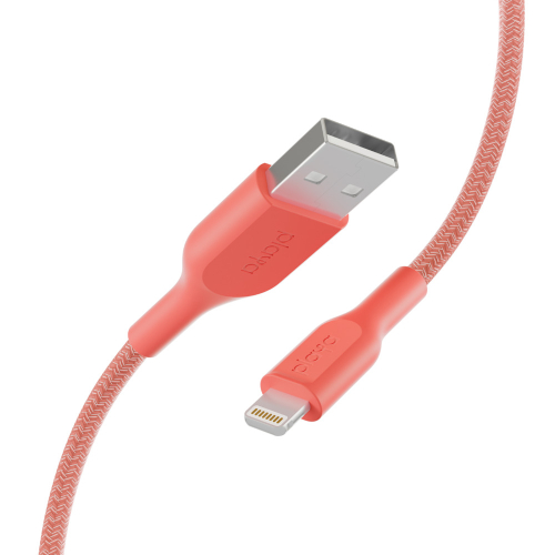 Playa by Belkin Braided Lightning to USB-A Cable 2M Coral