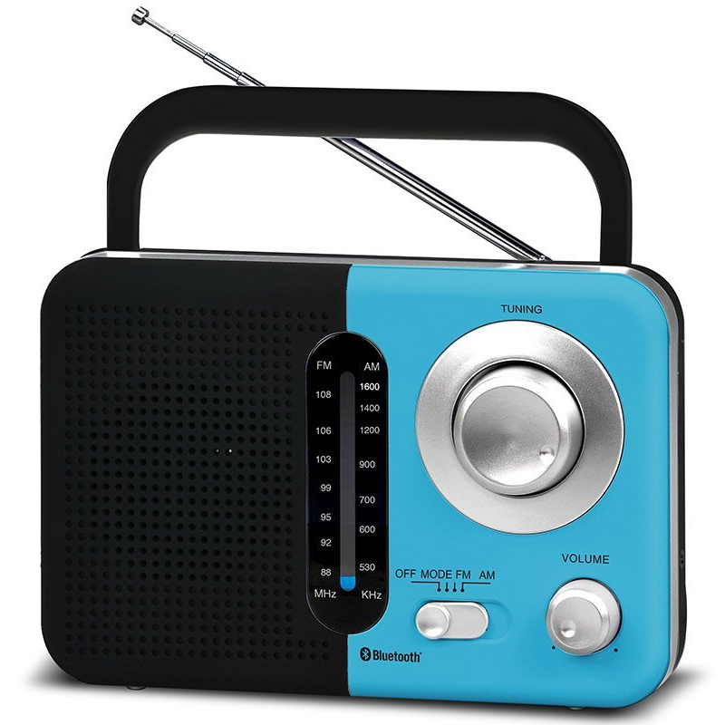 SoundZ BT USB SD AC/DC Portable Radio - Blue
