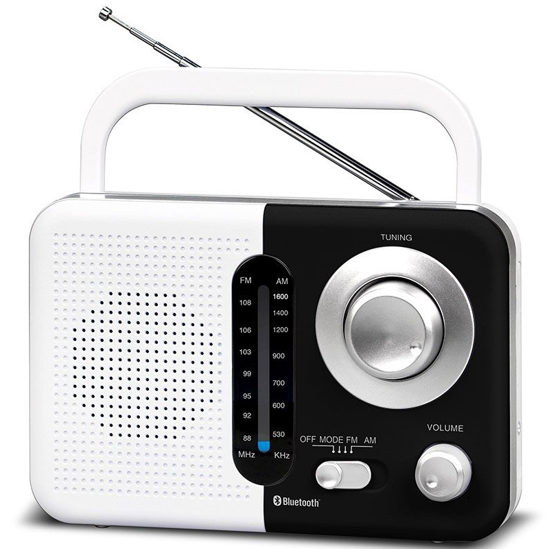 SoundZ BT USB SD AC/DC Tragbares Radio - Weiß