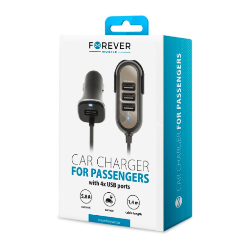 Forever PC-01 4 USB Port Car Charger