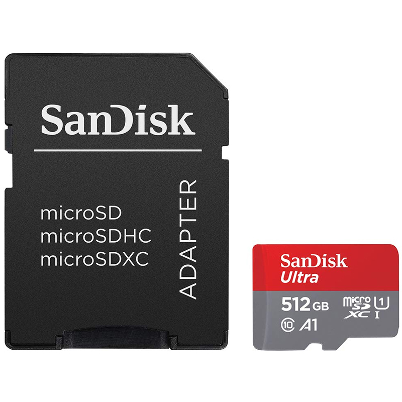 Memory Cards Sandisk Ultra 512GB Micro SDXC A1 UHS-I Memory Card - 100MB/s