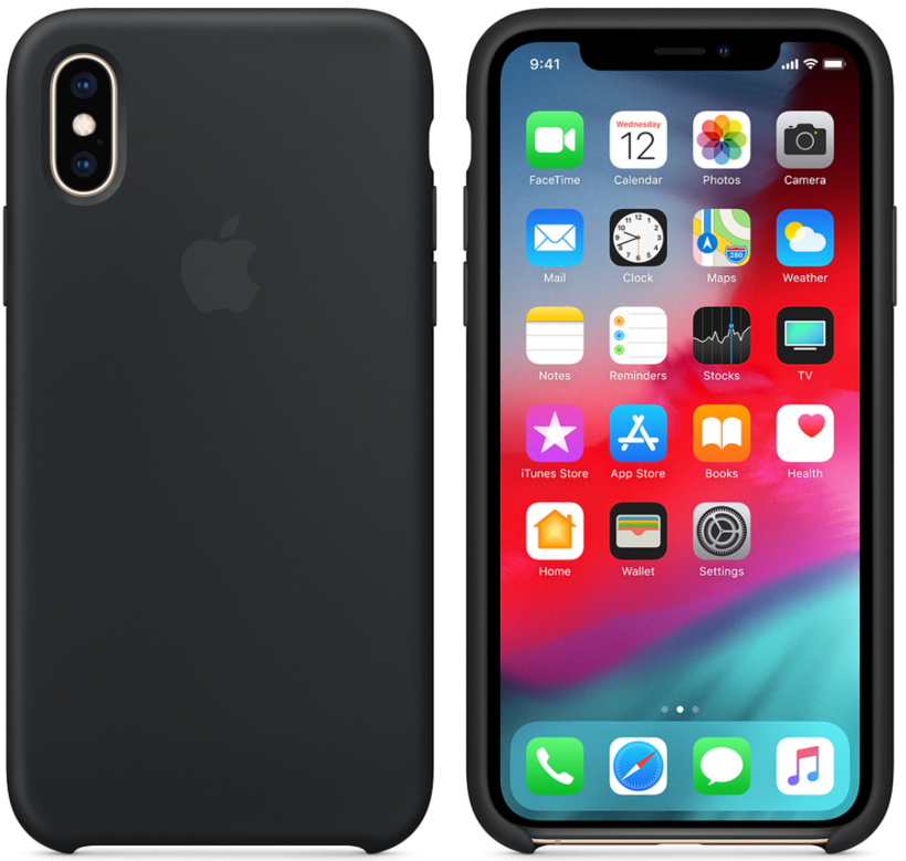 Apple Official iPhone XS MAX Silicone Case - Black (Open Box)