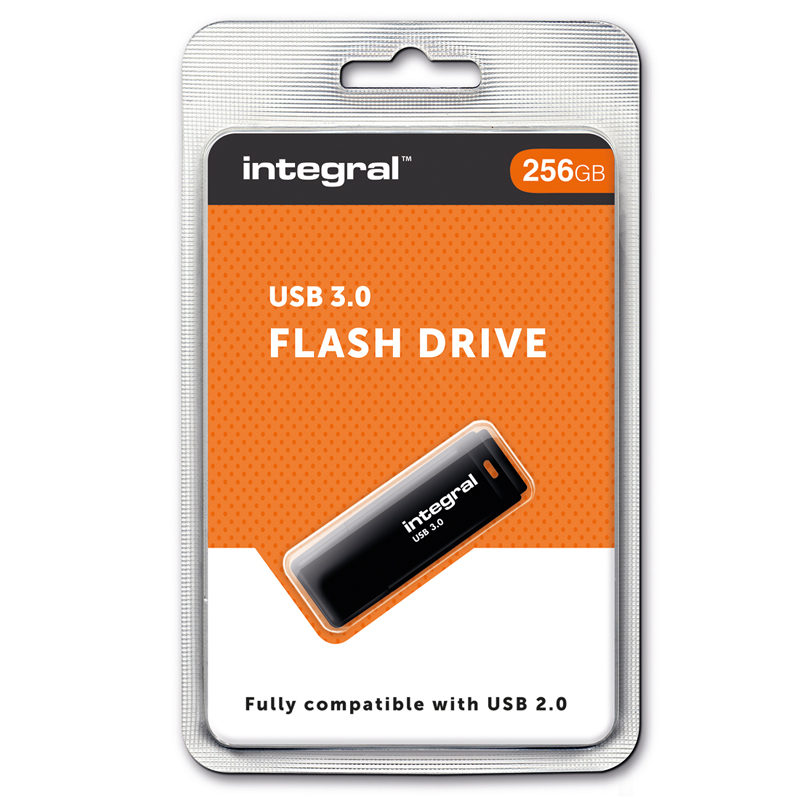 Integral 256GB Black USB 3.0 Flash Drive - 90MB/s