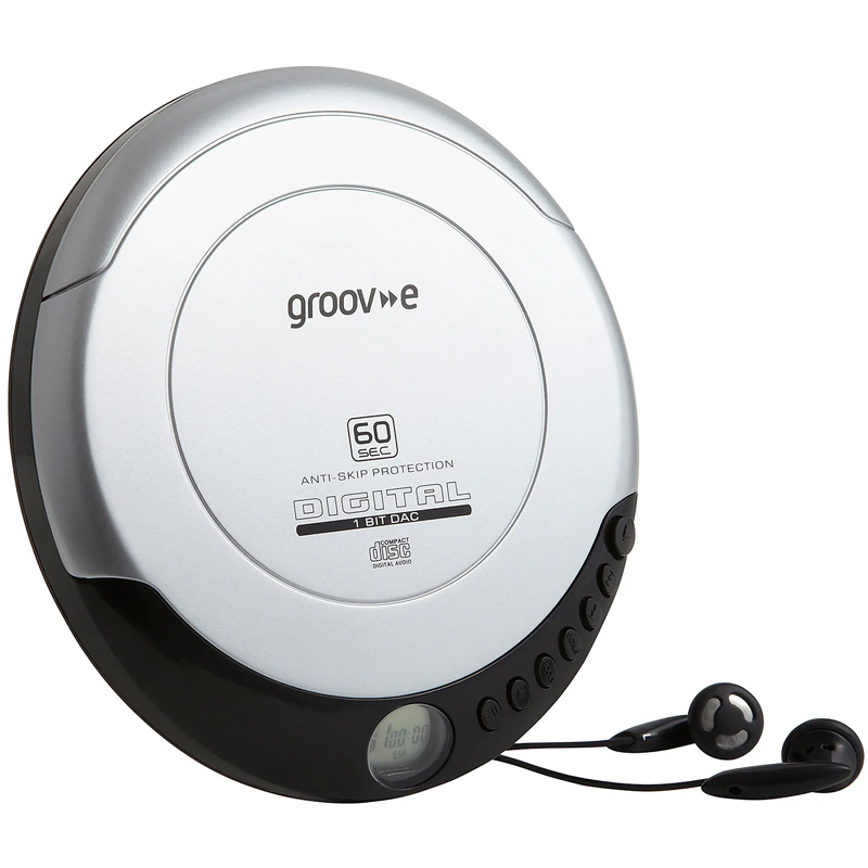 Groov-e Retro Series Personal CD Player - Silver
