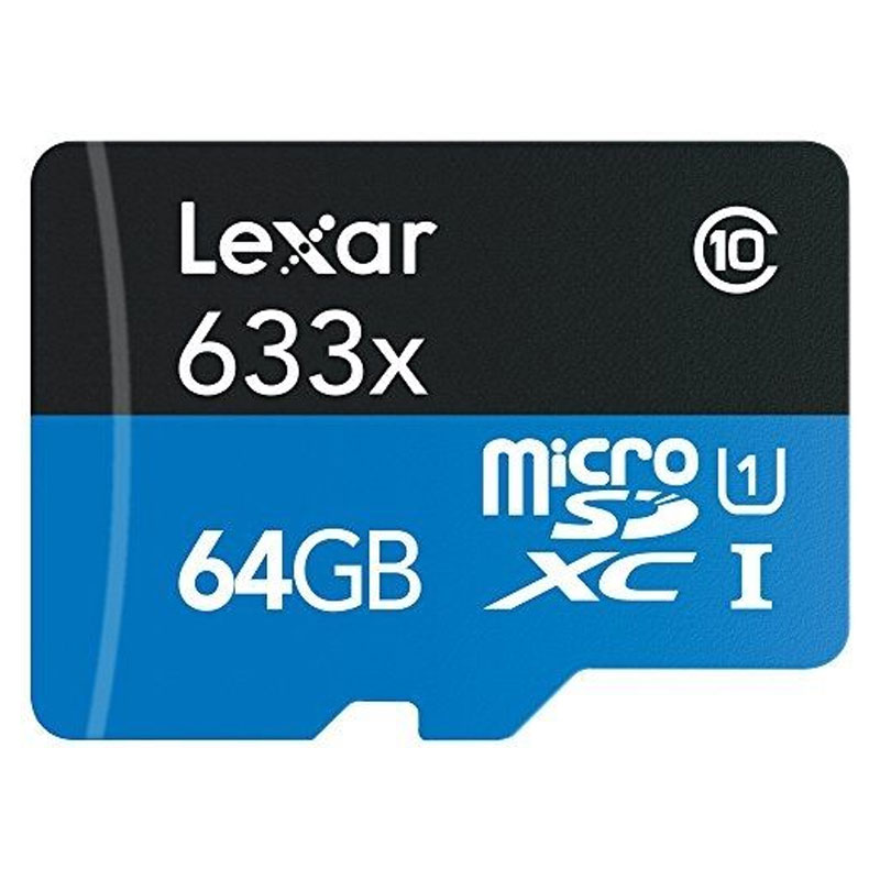 Lexar 64GB High-Performance Micro SD Card (SDXC) + Adapter - 100MB/s 644 LSDMI64GBB633A