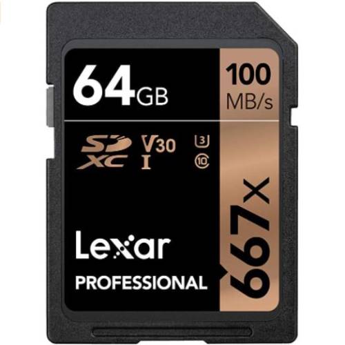 Lexar 64GB SDXC Card Professional 667x UHS-I V30 U3