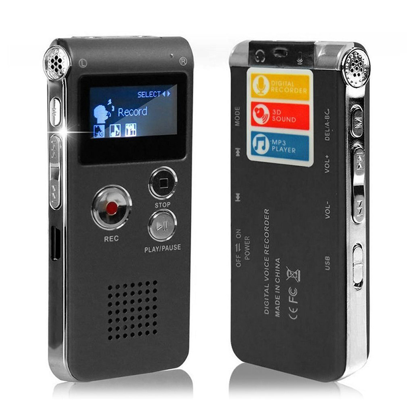 Multifunctional Digital Voice Recorder Rechargeable with MP3 Player
