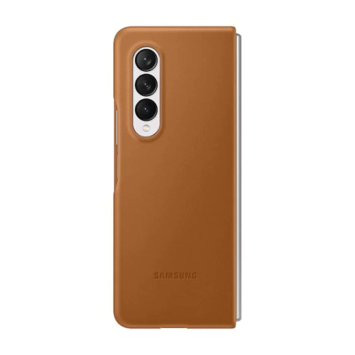 Samsung Galaxy Z FOLD3 5G Leather Cover Brown - Official