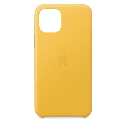 Apple Official iphone 11 Pro Max Leather Case - Meyer Lemon (Open Box)