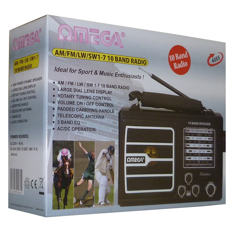 Omega SW-4 AM/FM/LW/SW1-7 10 Band Radio