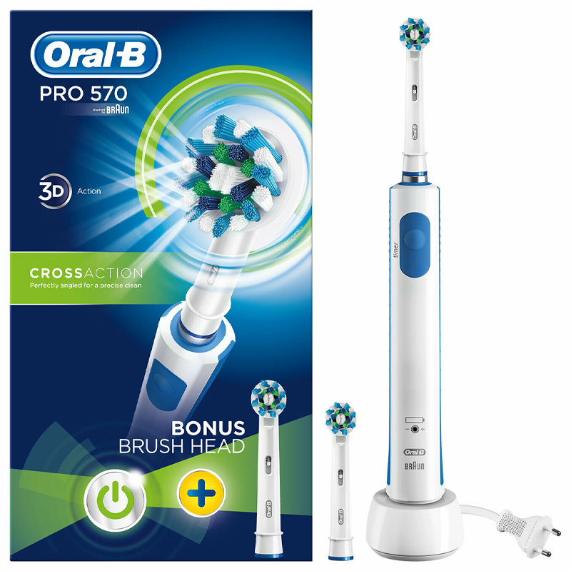 Oral-B PRO 570 3D Cross Action Electric Toothbrush + Refill