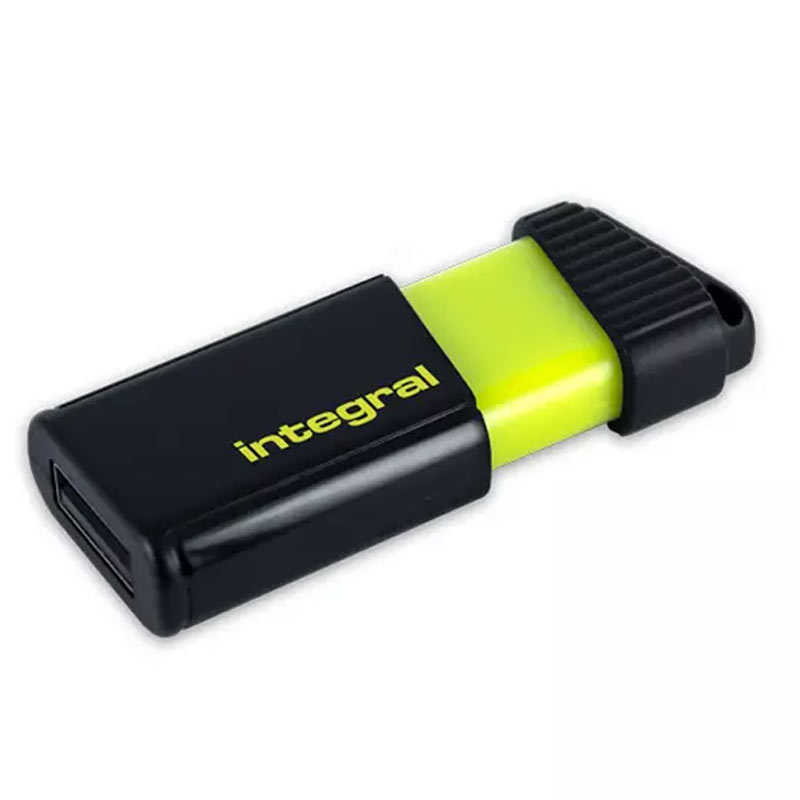 Integral 64GB Pulse USB Flash Drive - Yellow