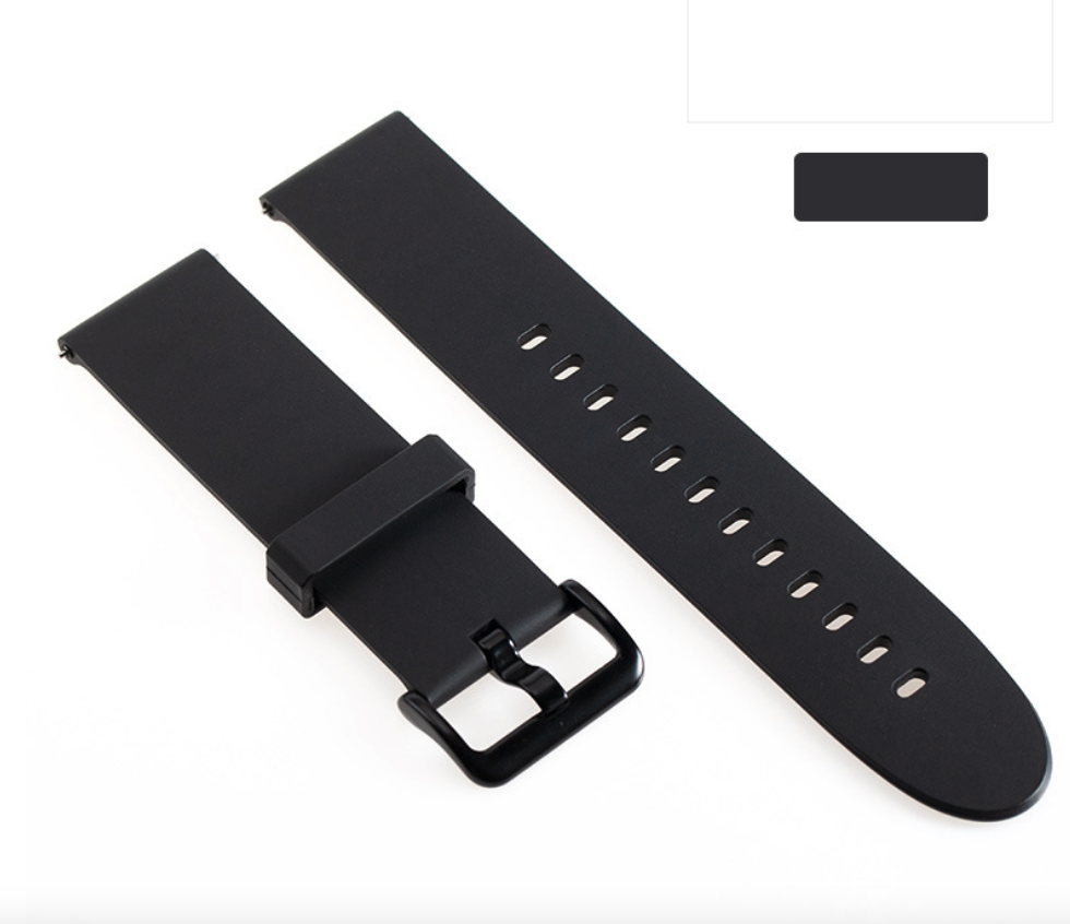 Samsung Watch Strap Black 20mm Straight Edge Design - (Bulk)