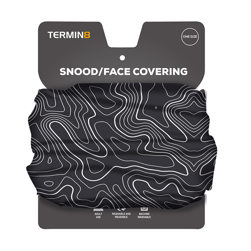 Snood Face Covering - Black Swirl