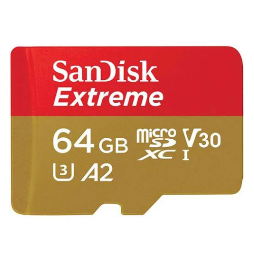 Sandisk 64GB Extreme Plus microSD UHS I Card