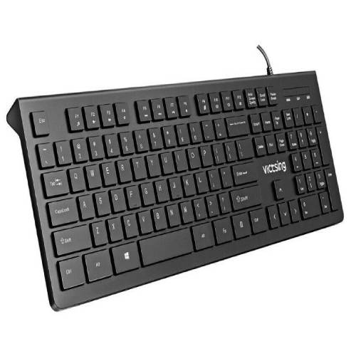 Victsing Wired Keyboard, Model: PC206A - Black