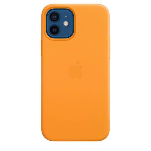 Apple Official iPhone 12/12 Pro Leather Case with MagSafe - California Poppy (Open Box)
