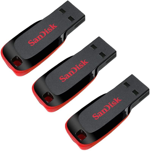 SanDisk 32GB Cruzer Blade USB 2.0 Flash Drive - 3 Pack