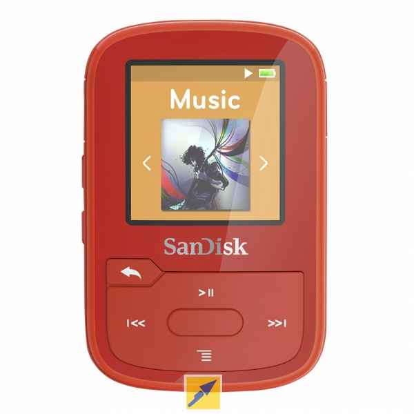 SanDisk Clip Sport Plus 16GB MP3 Player - Red