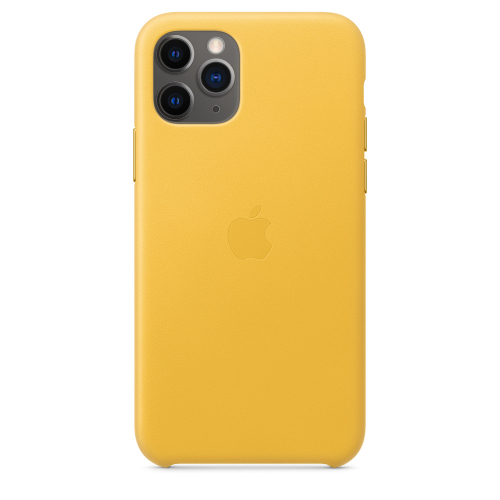 Apple Official iPhone 11 Pro Leather Case - Juicy Lemon