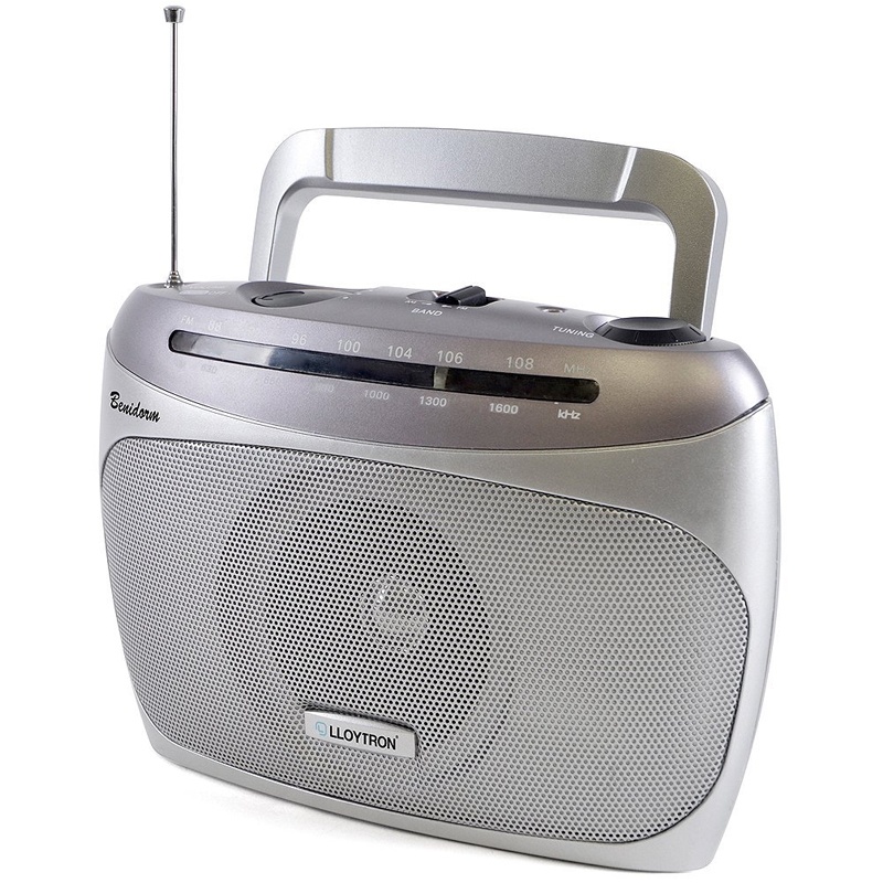 Lloytron Benidorm 2 Band AC/DC Portable Radio - Silver