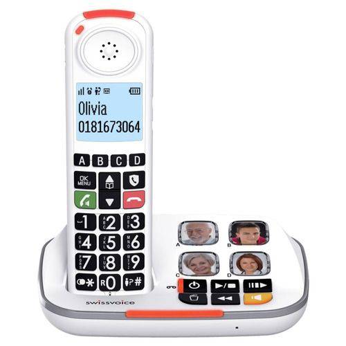 Swissvoice XTRA 2355 Cordless Phone, 30 Mins Answering Machine White